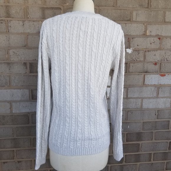 Warm knitted Beige sweater Autumn Winter Small - Picture 7 of 8